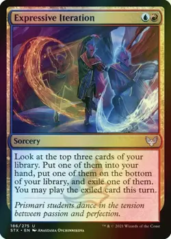 MTG Expressive Iteration Foil ** Strixhaven: School of Mages ** English (NM) - Image 1