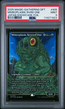 2025 MTG AETHERDRIFT JPN SHOWCASE-FOIL #405 MIMEOPLASM, REVERED ONE PSA 9 - Image 1