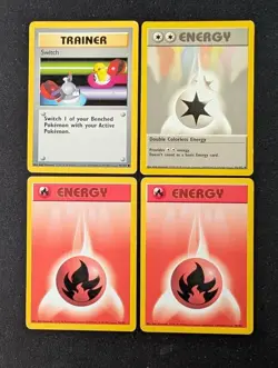Pokemon Base Set 4th Print 1999-2000 UK lot 35 cards Commons, Uncommons, Energy - Image 10