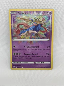 Pokemon Card Zacian 082/185 Vivid Voltage Holo Amazing Rare NM - Image 3