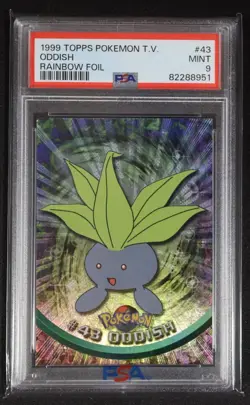 1999 Topps - Pokemon TV Oddish #43 - RAINBOW FOIL PSA 9 - Image 1
