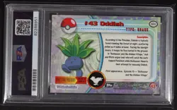 1999 Topps - Pokemon TV Oddish #43 - RAINBOW FOIL PSA 9 - Image 2