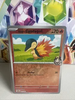 Ethan's Cyndaquil 032/182 Common Reverse Holo - Pokemon TCG Destined Rivals NM - Image 3