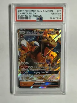 2017 Pokemon Sun & Moon Burning Shadows Charizard GX #20/147 PSA 10 GEM MINT - Image 4