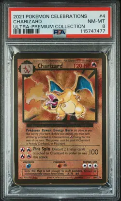 2021 POKEMON CELEBRATIONS ULTRA-PREMIUM COLLECTION #4 CHARIZARD PSA 8 - Image 1