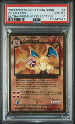 2021 POKEMON CELEBRATIONS ULTRA-PREMIUM COLLECTION #4 CHARIZARD PSA 8 - Image 3