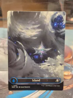 L 0263 Island BORDERLESS Full Art Land Edge of Eternities EOE MTG Card - Image 1