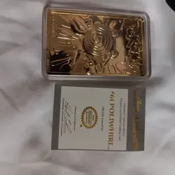 Pokémon PIKACHU Polywhirl 24k Gold-Plated Trading Card & Pokeball - Burger King - Image 10
