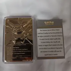 Pokémon PIKACHU Polywhirl 24k Gold-Plated Trading Card & Pokeball - Burger King - Image 7