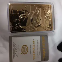 Pokémon PIKACHU Polywhirl 24k Gold-Plated Trading Card & Pokeball - Burger King - Image 8