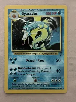Pokémon Gyarados Holo Rare Card 7/130 Base Set 2 - Image 2