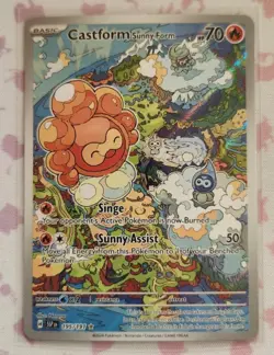 NM Pokemon Castform Sunny Form - 195/191 - SV08: Surging Sparks (SV08) IR - Image 1