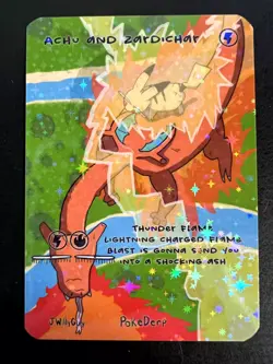 Pokederp Zardichar and Achu- Tag Team Fan Art Custom Derpy Card Alt Art - Image 1