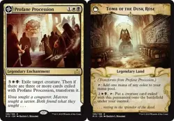 Light Play, English MTG Regular Profane Procession // Tomb of the Dusk Rose Riva - Image 1