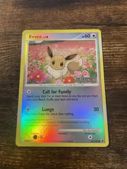 Pokemon Eevee Platinum STAMPED Reverse Holo 62/100 Burger King Promo TCG Card MP - Image 8