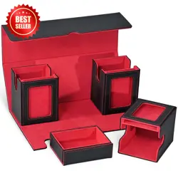 Card Deck Box for MTG with Commander Display, 4-In-1 Removable Card Case with Di - Image 3