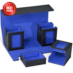 Card Deck Box for MTG with Commander Display, 4-In-1 Removable Card Case with Di - Image 4
