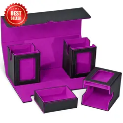 Card Deck Box for MTG with Commander Display, 4-In-1 Removable Card Case with Di - Image 5