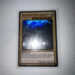Blue-Eyes White Dragon GLD5-EN001 Ghost Rare Near Mint Yugioh  - Image 3