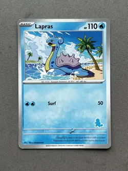 Pokemon My First Battle - Lapras Card ( Squirtle Stamped ) LP - Image 3