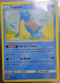 Lapras # 56/214 Lost Thunder Set Pokemon Trading Cards TCG Rares NM/MINT - Image 1