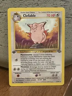 Pokemon Card Clefable Jungle 1st Edition Rare 17/64 Near Mint - Image 3