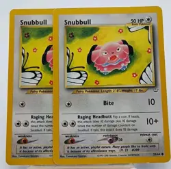 2x Snubbull 55/64 MP - Neo Revelation Pokemon Card - Tomokazu Komiya Art - Image 1