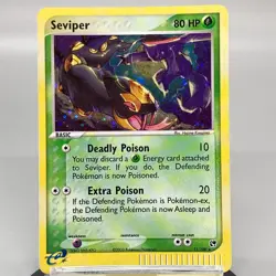Seviper 11/100 EX Sandstorm 2003 Holo Near Mint- Condition Pokemon Card - Image 2