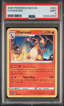 Charizard #001 McDonald's 2025 Promo Card Pokemon TCG PSA 9 - Image 2