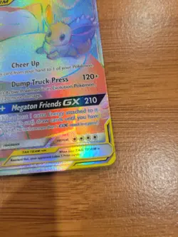 Eevee & Snorlax GX Secret Rare - 191/181 - SM Team Up Full Art PokÃ©mon Card - NM - Image 5