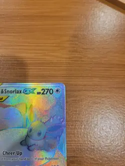 Eevee & Snorlax GX Secret Rare - 191/181 - SM Team Up Full Art PokÃ©mon Card - NM - Image 6