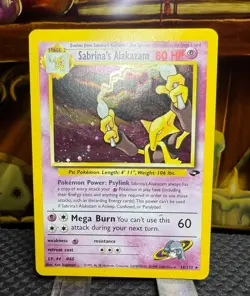 Sabrina's Alakazam 16/132 Gym Challenge Holo Pokemon - Image 2