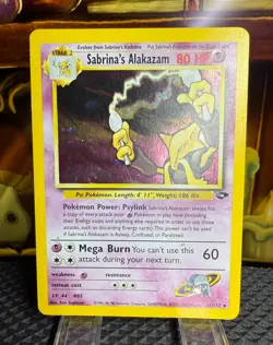 Sabrina's Alakazam 16/132 Gym Challenge Holo Pokemon - Image 3