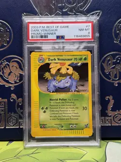 2003 POKEMON BEST OF GAME PROMO WINNER #7 DARK VENUSAUR PSA 8 NM MT - Image 1