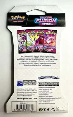 Pokemon Fusion Strike Sleeved Booster Pack TCG Sword & Shield Brand New Sealed - Image 2