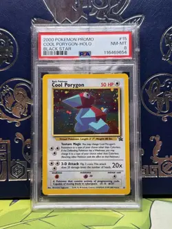 2000 POKEMON PROMO BLACK STAR #15 COOL PORYGON HOLO PSA 8 - Image 1