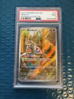 Pokemon TGC Mimikyu Scarlet and Violet Promo 075 PSA 9 - Image 1