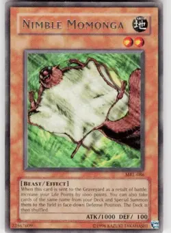 Nimble Momonga MRL-086 Rare YuGiOh TCG Card - Image 1
