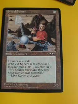 Shield Sphere. Artifact creature MTG card. Old Vintage. Alliances. 1996 - Image 2