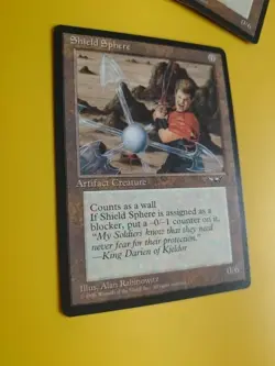 Shield Sphere. Artifact creature MTG card. Old Vintage. Alliances. 1996 - Image 3