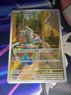 Mimikyu SVP 075 Black Star Promo Paldean Fates Pokemon Card SEALED - Image 1