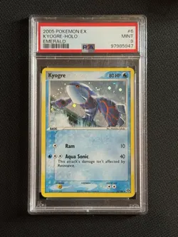 PSA 9 Kyogre Holo 6/106 EX Emerald 2005 Pokemon Card - Image 1