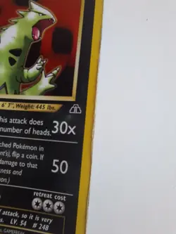 Tyranitar Neo Destiny Holo Rare Card 12/75 MP Unlimited Pokémon TCG - Image 7