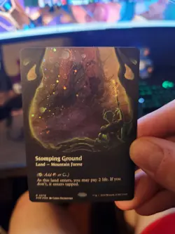 MTG Stomping Ground  Borderless Galaxy Foil Edge Of Eternities - Image 1