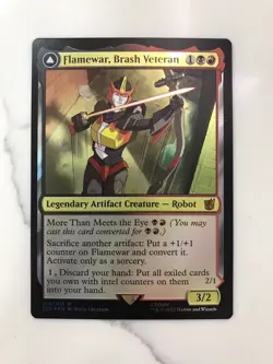 Flamewar Brash Veteran / Streetwise Operative Foil MTG Magic Card NM Mint BOT - Image 3