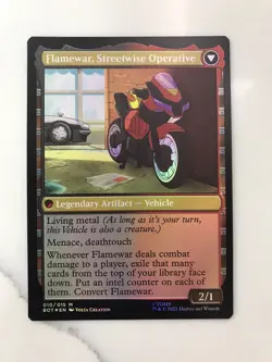 Flamewar Brash Veteran / Streetwise Operative Foil MTG Magic Card NM Mint BOT - Image 4