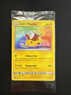 Sealed Ash's Pikachu SM108 Sun & Moon Black Star Promo I Choose You Pokemon - Image 1