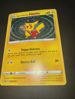 Special Delivery Pikachu SWSH074 SWSH: Sword & Shield Promo Cards Holo W/SWIRL - Image 6