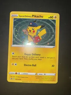 Special Delivery Pikachu SWSH074 SWSH: Sword & Shield Promo Cards Holo W/SWIRL - Image 7