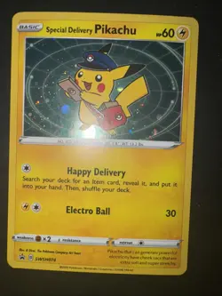Special Delivery Pikachu SWSH074 SWSH: Sword & Shield Promo Cards Holo W/SWIRL - Image 8